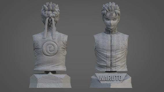 Naruto ultra detailed support free buste 3d modèle Jeu personnage art film anime impression poly imprimable figures 3dprinter 3d print model - Mito3D