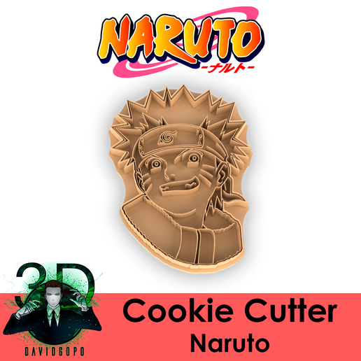 Naruto Uzumaki biscuit coupeur 3D print model - Mito3D