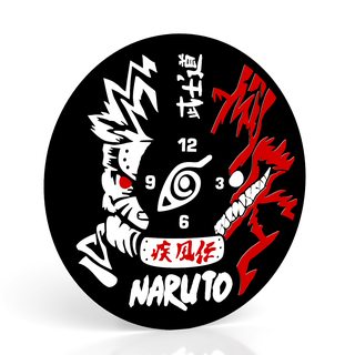 Naruto izlemek saat duvar anime kol Sasuke 3d print model - Mito3D