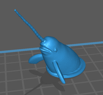 narwhal fantasy rpg naval sea animal fish 3d print model - Mito3D