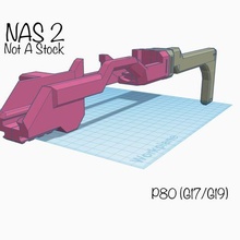2 estoque pistola braçadeira glock g19 g17 p80 3d print model - Mito3D