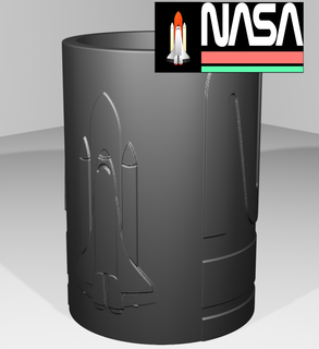 NASA Bier koozie 3d print model - Mito3D