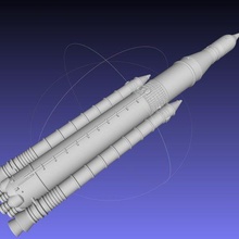 nasa sls bloccare 1 stampabile razzo modello 3d printing miniatura volo spaziale navicella space launch system 3d print model - Mito3D