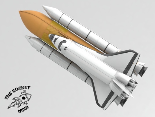 nasa espaço transporte sts nave espacial foguete iss arte brinquedo educação modelo 3d print model - Mito3D
