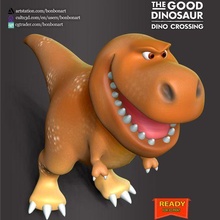 nash - good dinosaur dino crossing 3d print model - Mito3D