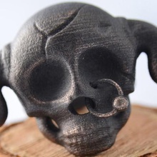 desagradable anillo del cráneo.joyería 3d print model - Mito3D