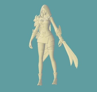 natalia eroe mobile leggende scoppio 3d Stampa pronto gioco carattere statua 3d print model - Mito3D