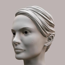 natalie portman büstü sanat buste heykelcik baş heykeltraşlık star wars padme nathalie 3d print model - Mito3D