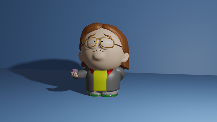 nathan sur parque divertido gafas ventilador arte dibujos animados héroe dios cartman kenny stan kyle síndrome 3d print model - Mito3D