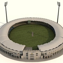 national cricket stadium sport sports ground arena bat ball play area gym activity game architecture building team criket 3d print model - Mito3D