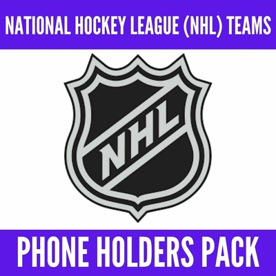 national hockey league nhl teams - phone holders pack sport usa canada united states america american ice passion holder stand cellphone souvenir gift gadget york california 3d print model - Mito3D