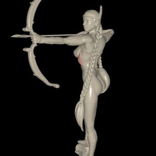 native american warrior woman dungeons dargons tabletop gaming 3d print model - Mito3D