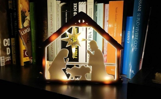 nativit con luci Noël lumière natale Nativité DIY outils fabricants 3d print model - Mito3D