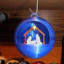 natividad ornamento de la navidad casa decoración jesús sagrada familia 3d print model - Mito3D