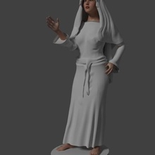 nativité figure - lit art scène de la mangeoire diorama modèle les corps métiers vierge marie paysanne statuettes ender 3d print model - Mito3D