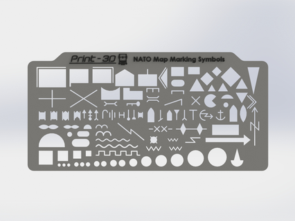 nato harita işaretleme semboller çizim şablon araçlar askeri asker 3d baskı dijital model stl kılavuz Desen haritalar tarihi canlandırma hobi 3d print model - Mito3D