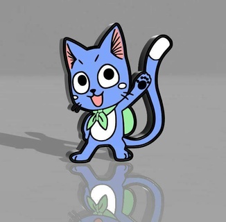 Natsu kedi Lamba Led ışık Kutu hafif kutu 3d print model - Mito3D