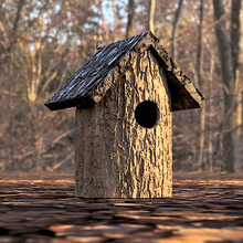 natural log bird house support 3d print model - Mito3D