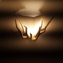 natural wall light home sconce nature wood 3d print model - Mito3D