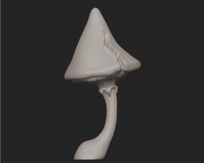 naturaliste sculpture champignon 3rd séries stl print3d 3d print model - Mito3D