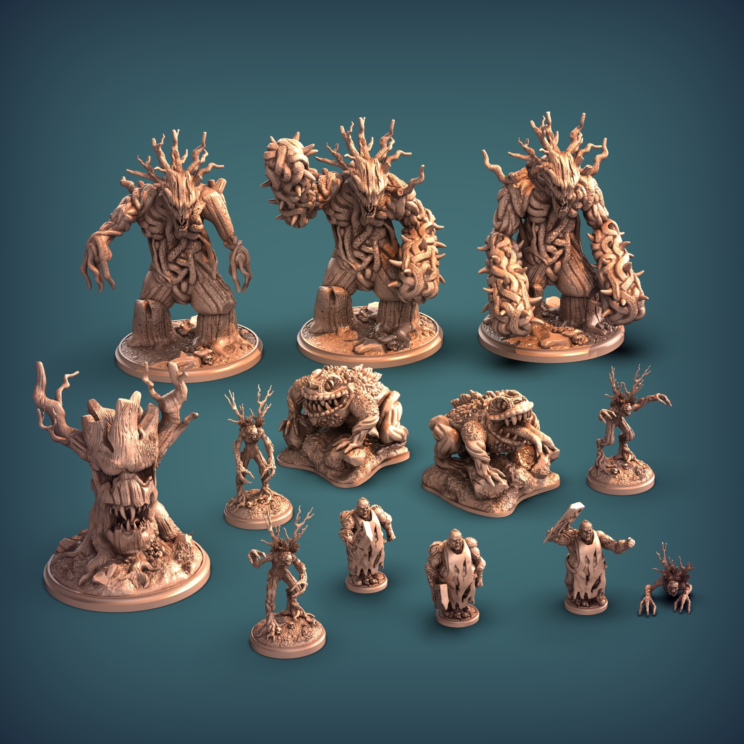 nature ent creatures pack dnd5 fantasy toy tabletop boardgame miniatures tower table minis monsters 3D print model - Mito3D