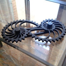 nautilus gears one-sided bar caps art interactive gearbox 3d print model - Mito3D