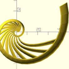nautilus kabuğu sanat Altın Oran fibonacci customizer deniz spiral takı kabuk openscad Anahtarlık kolye 3d print model - Mito3D