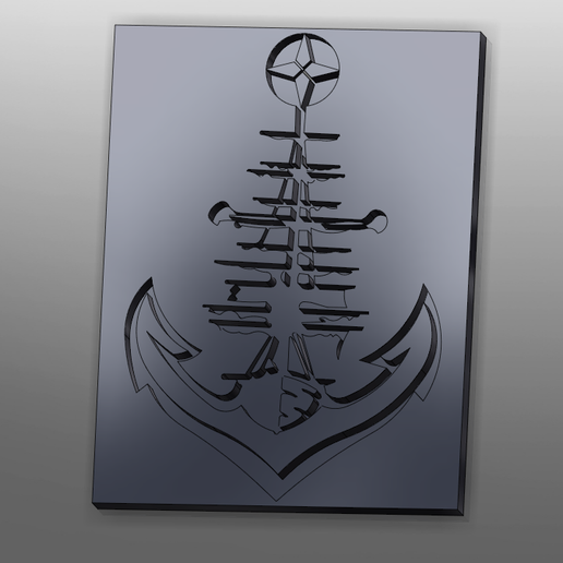 naval decoration ship anchor art boat hang wall 3D print model - Mito3D