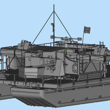 naval traversier barge armé navire militaire 3d print model - Mito3D