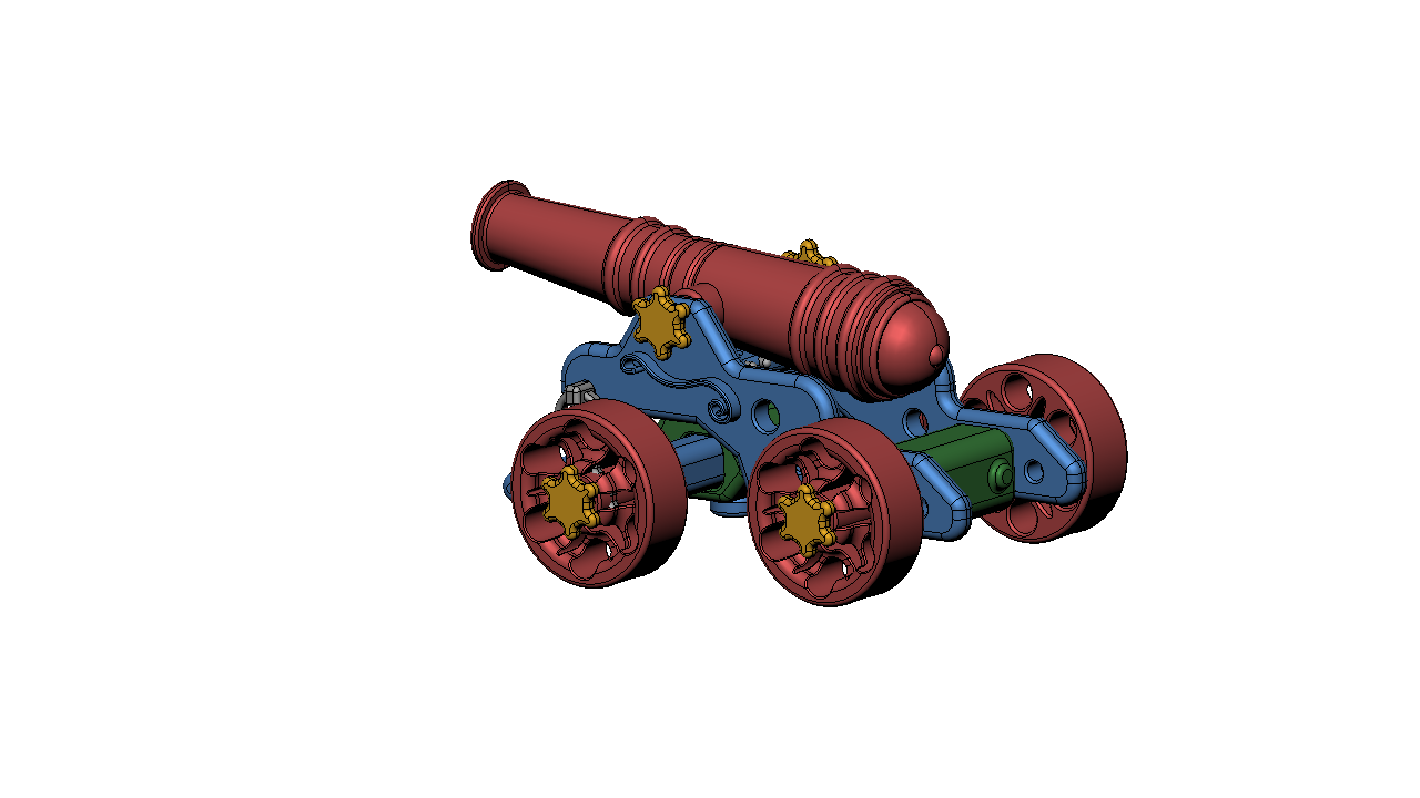 navale pistole cannone 3D print model - Mito3D