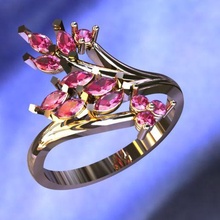 navetas circonita anillo 3d print model - Mito3D