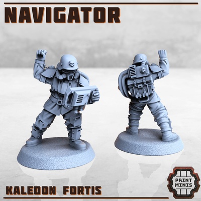 navigator troop - kaledon fortis troops military army squad sci-fi grimdark 3d print model - Mito3D