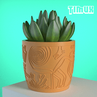 Nato Linee pentola antico peruviano cultura design fioriera succulenta cactus vaso decorazione autoctona Perù minipot ornamento matita titolare supporto resina sla 3D print model - Mito3D