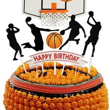 nba baloncesto pastel decoración Arte cumpleaños basquetbol 3d print model - Mito3D