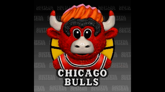 nba chicago bulls benny bull basketball toys figurine wolf player mascot 3d print model - Mito3D