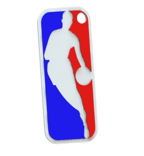 nba portachiavi nbakeychain keichain logo pallacanestro 3d print model - Mito3D