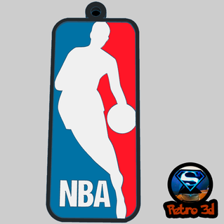 nba logotipo chaveiro basquetebol 3d impressão stl fanático detalhes presente esporte azul vermelho branco Preto coleção deleite bola 3d print model - Mito3D
