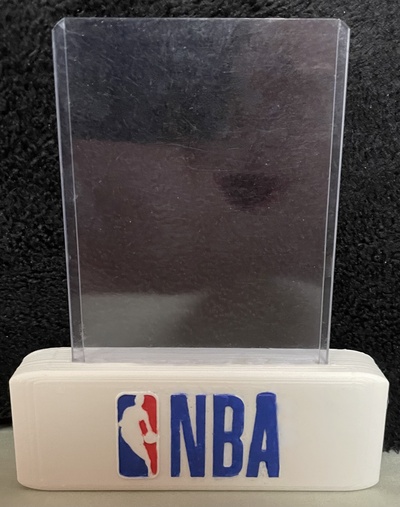 nba sport card display stand - beckett nfl nhl sports collectible loader hockey football basketball baseball soccer tops upper deck print in place 3d print model - Mito3D