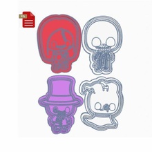 nbc set 1 cookie cutters stamps gadget cutter kawaii cupcake lollypop jack sally mayor nightmare 3d print model - Mito3D