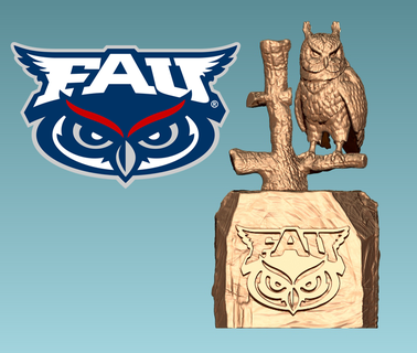 ncaa - florida atlantic owls football mascot statue 3d print Art fbs nfl american 3d print model - Mito3D