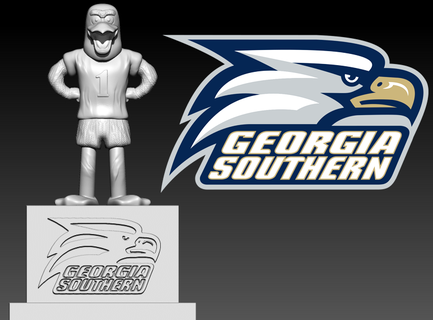 NCAA Géorgie sud aigles Football mascotte statue décor 3d print model - Mito3D