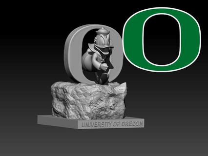 NCAA Oregon canards Football statue décor mascotte 3d impression cnc art nfl américain 3d print model - Mito3D