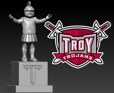 NCAA troy chevaux Troie Football mascotte statue 3d modèle impression 3d print model - Mito3D
