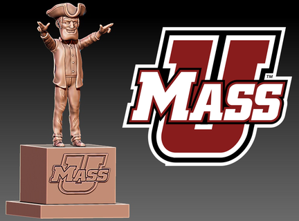 NCAA umass Minutemen Football mascotte statue décor 3d print model - Mito3D