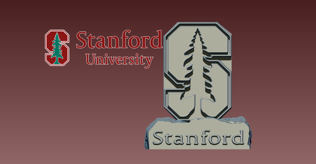 ncca Stanford Üniversite ağaç logo 3d Yazdır nfl 3d print model - Mito3D