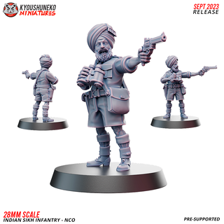 nco Hintli Sih piyade ww2 Hindistan savaş oyunları ingiliz Commonwealth kyoushuneko 3d print model - Mito3D