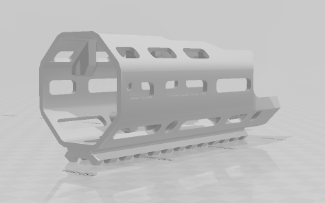 ne uzi short m-lok handguard 14 cm 551 bottom rail northeast airsoft 3d print model - Mito3D