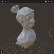 neanderthal testa arte viso 3d print model - Mito3D