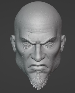 neca Kratos tête précis jouet action figure accessoires Dieu guerre 3d print model - Mito3D