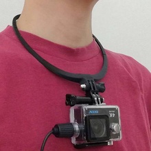 collo montare azione telecamera gopro staffa compatibile gadget 3d print model - Mito3D